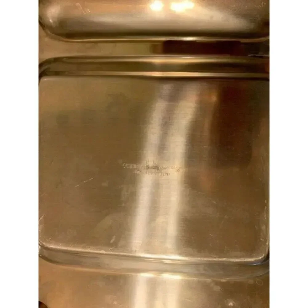 INTERNATIONAL DECORATOR STAINLESS 18-8 DIVIDED TRAY MID-CENTURY
